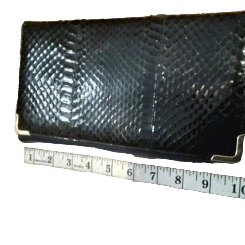 Purce Real Snake Skin Purce Black And Blue With Gold Coulour Chain Vintage P2